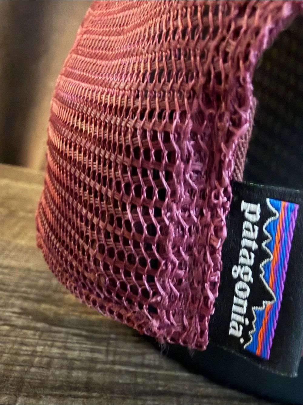Patagonia Cap in Cream and Maroon - Picture 4 of 5
